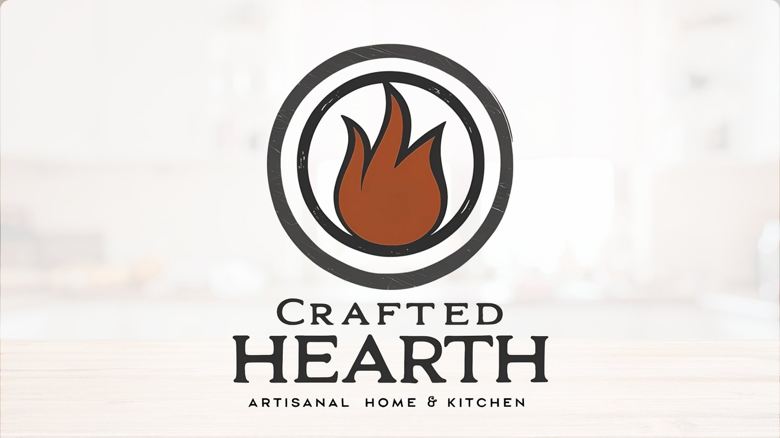 Crafted Hearth Logo – Warm & Natural Kitchenware Branding