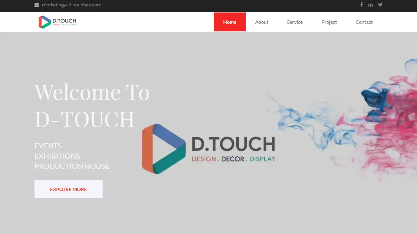 D-TOUCH Event & Exhibition Website – Responsive Design