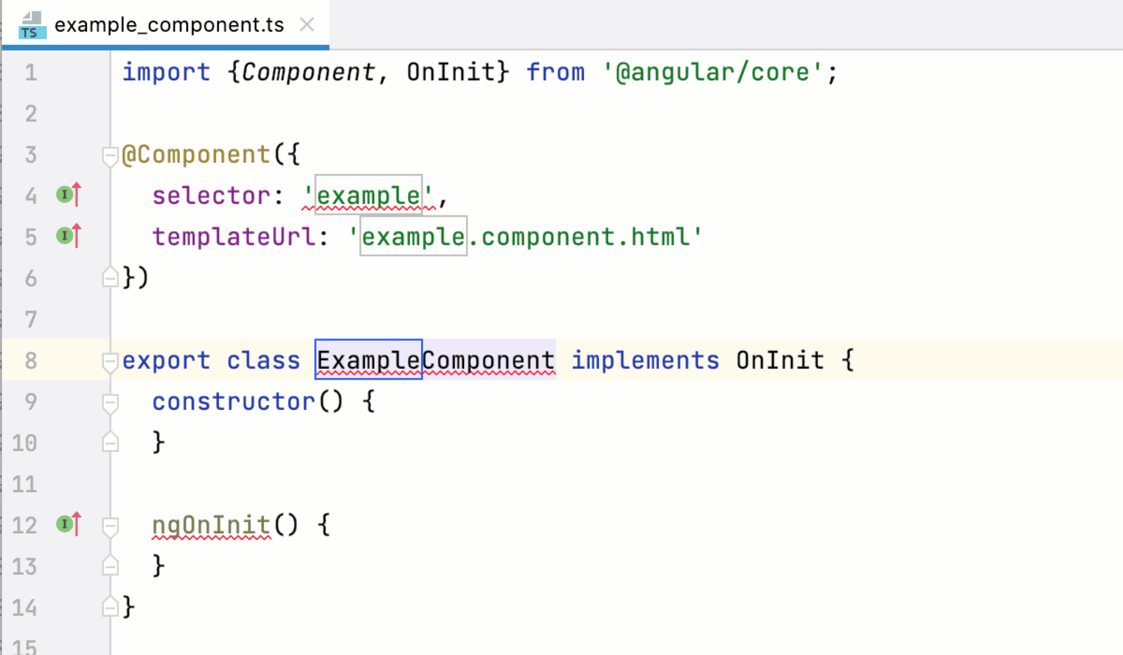 Example code snippets